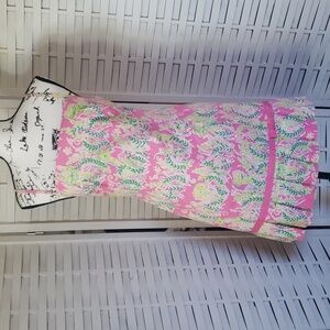 Lilly Pulitzer white tag millionaires row shoulder strap and bottom ruffle 6